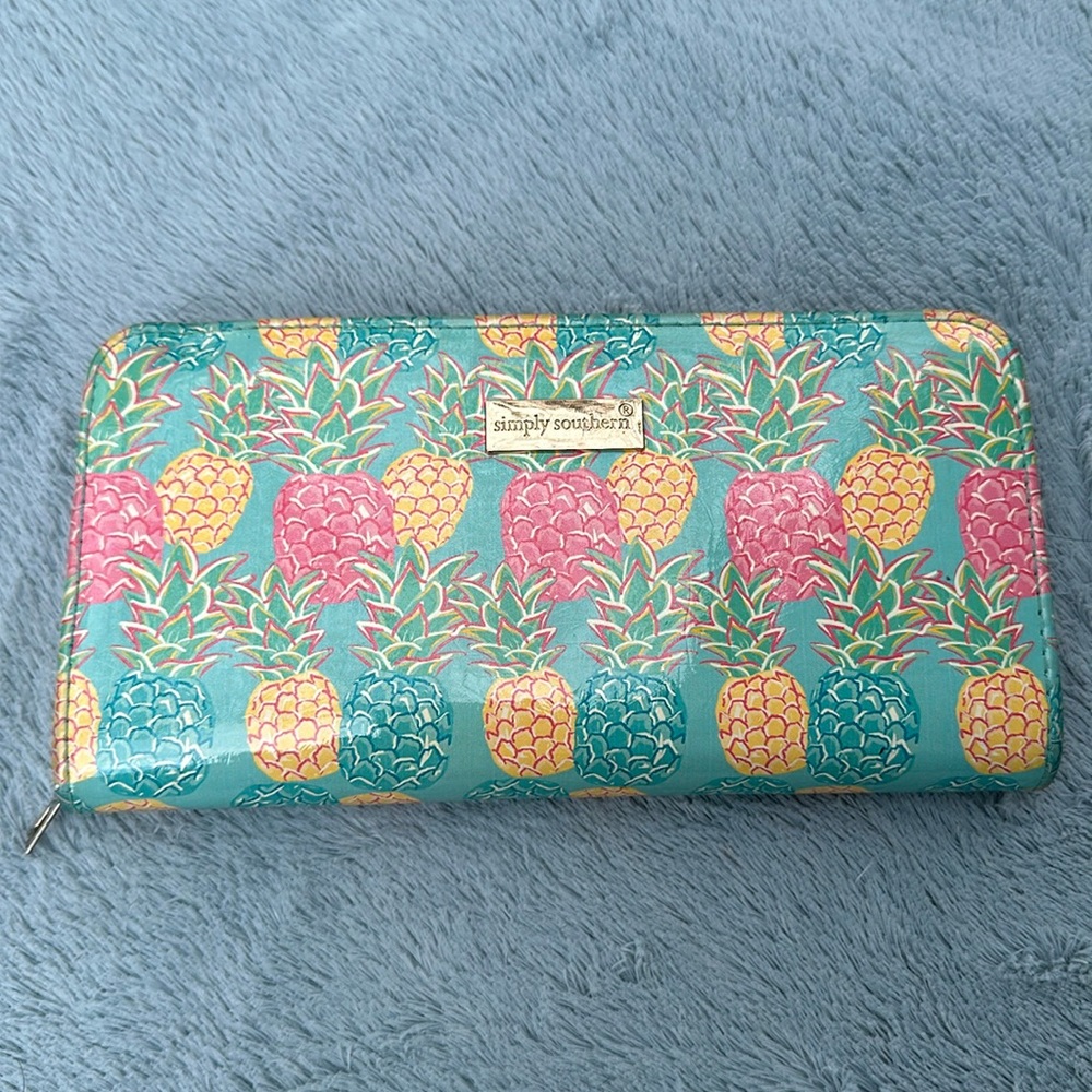 Pineapple Simply Southern large wallet